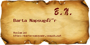 Barta Napsugár névjegykártya